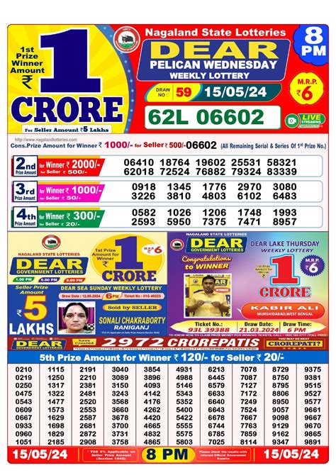 dear lottery sambad 15 tarik|Dear 8PM 15 Tarik Lottery Result 15/05/24 .